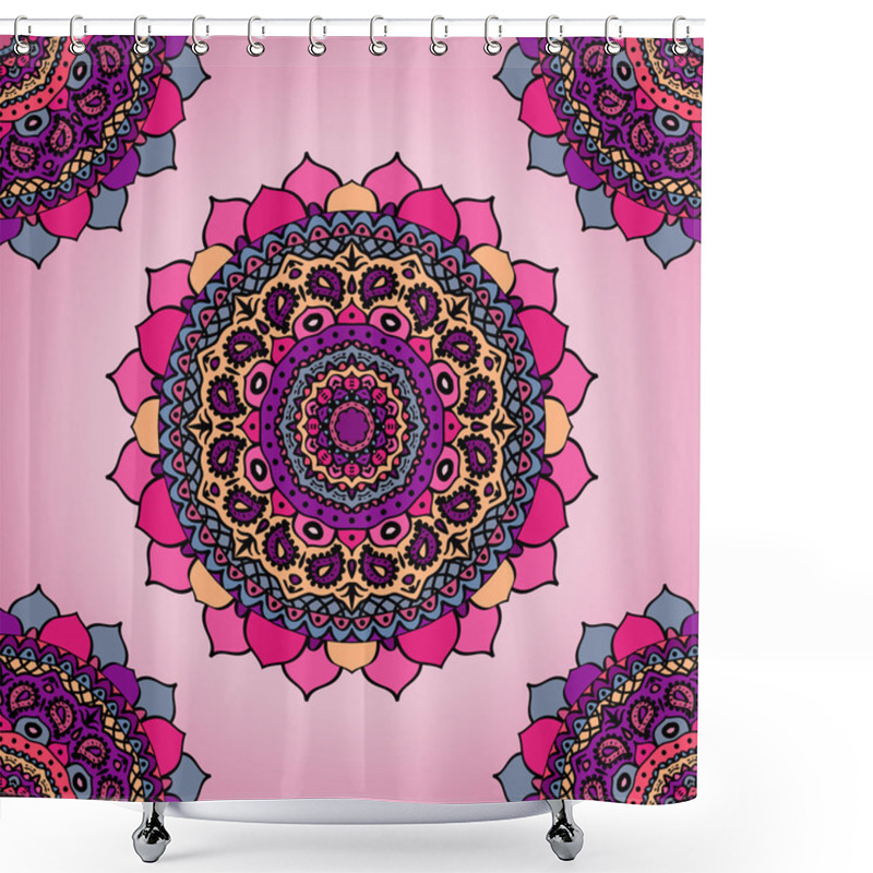 Personality  Background With Mandala Shower Curtains