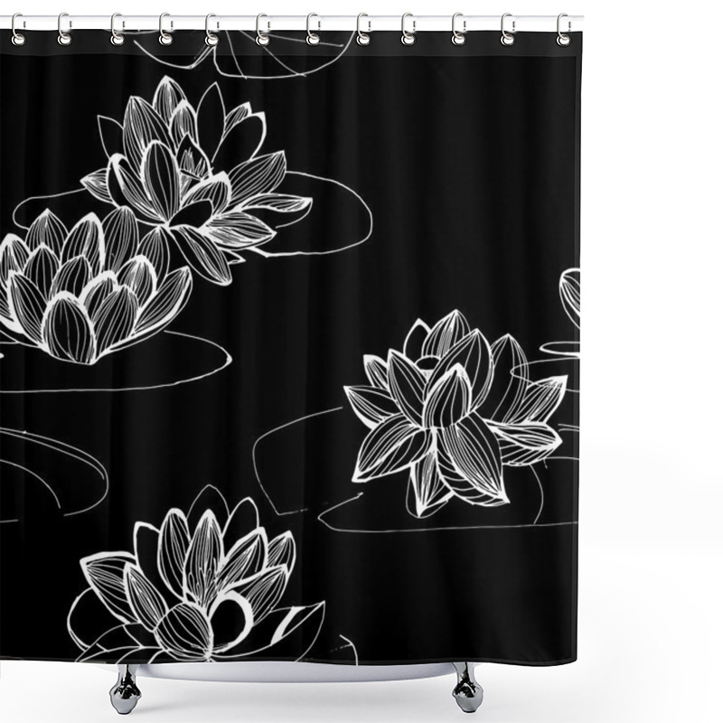 Personality  Pattern Of Graphic Lotus  Shower Curtains