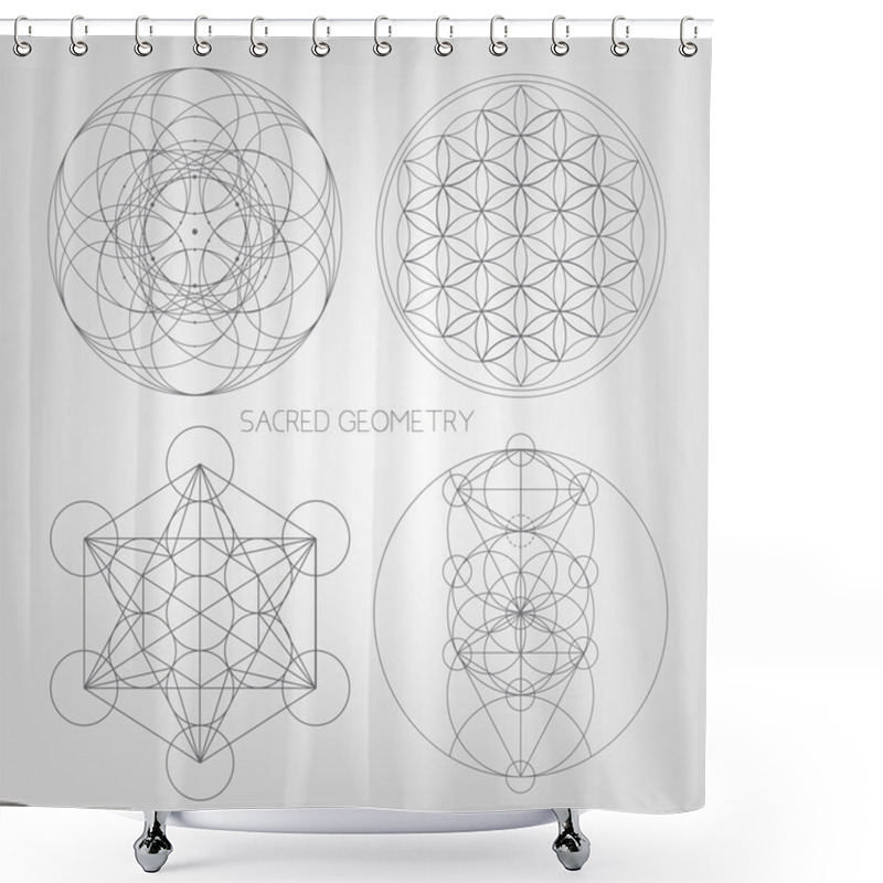 Personality  Sacred Geometry Abstract Background Shower Curtains