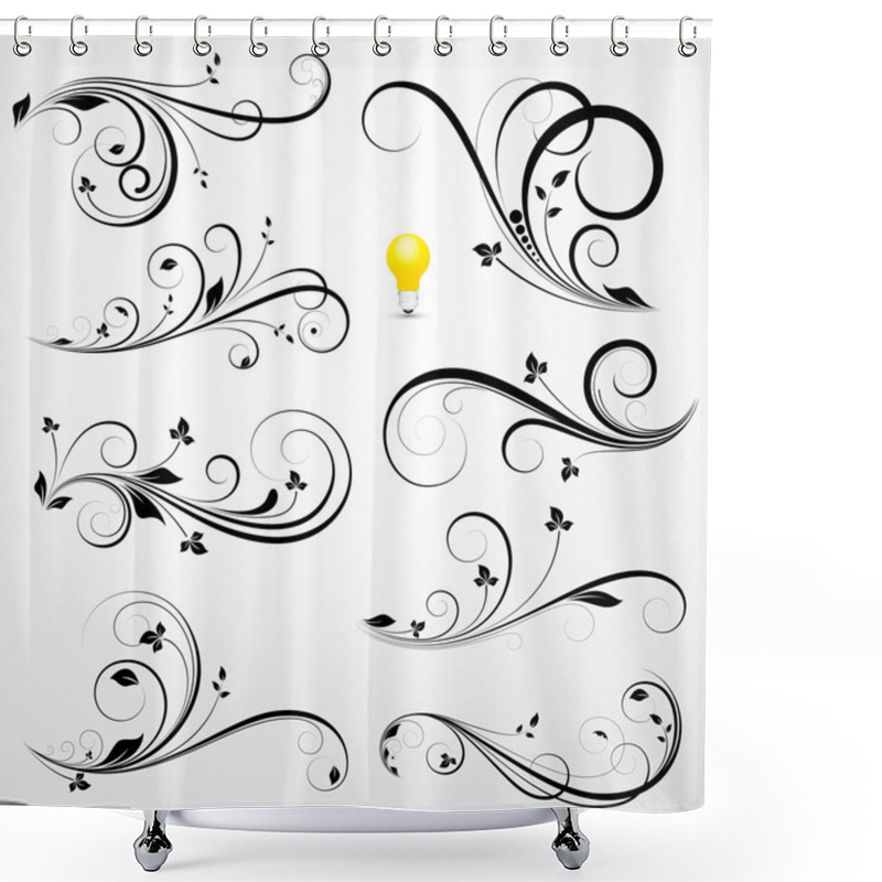 Personality  Swirls Vectors Shower Curtains