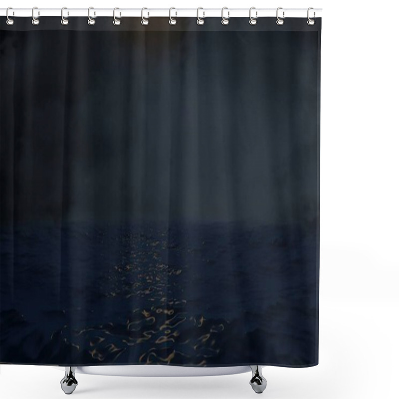 Personality  Dark Sea Waves And Fog  Shower Curtains