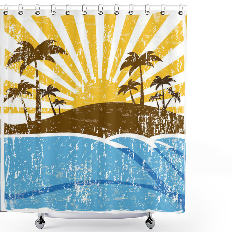 Personality  Beach Shower Curtains