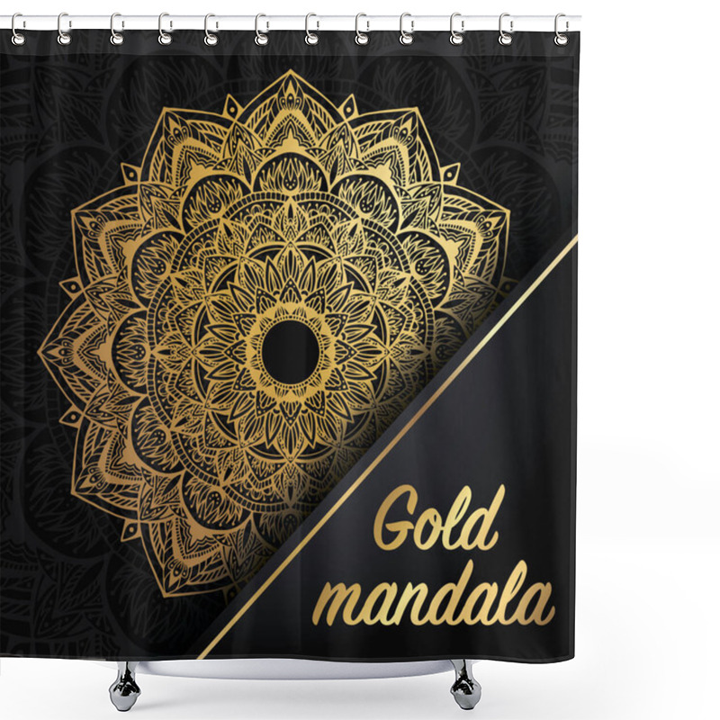 Personality  Vintage Vector Handmade Round Mandala Elements. Luxury Festive Background. Postcards Or Invitations With A Mandala Pattern. Islamic, Arab, Indian, Turkish, Ottoman, Pakistani Ornaments Shower Curtains