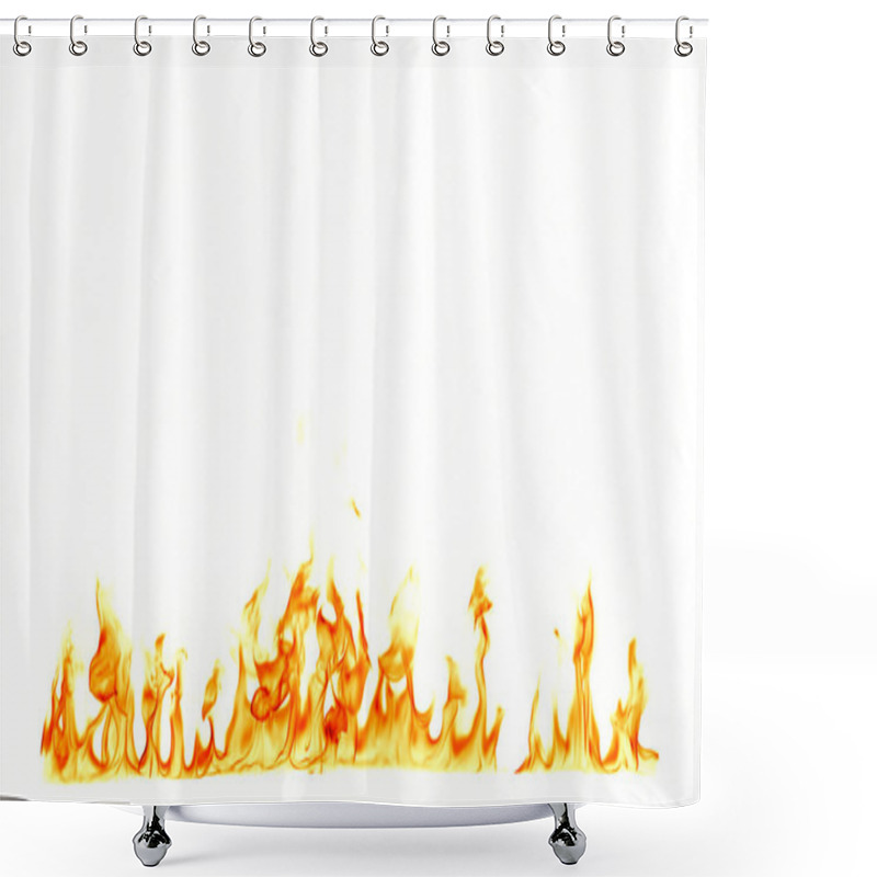 Personality  Fire Flames Isolated On White Background. Shower Curtains