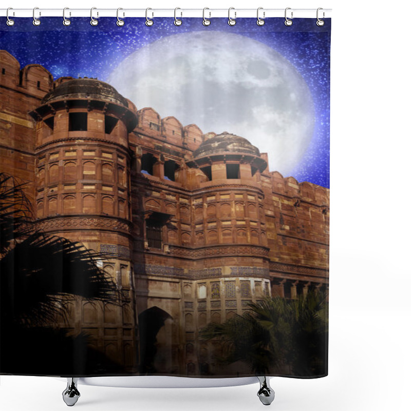 Personality  India. Agra. Red Fort. Shower Curtains