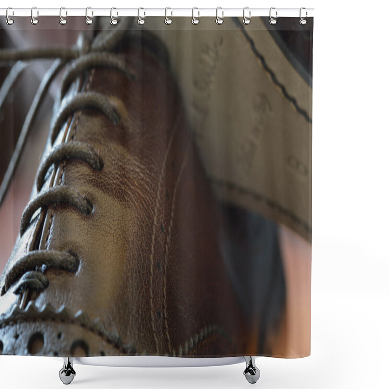 Personality  Brogues Boots Shower Curtains