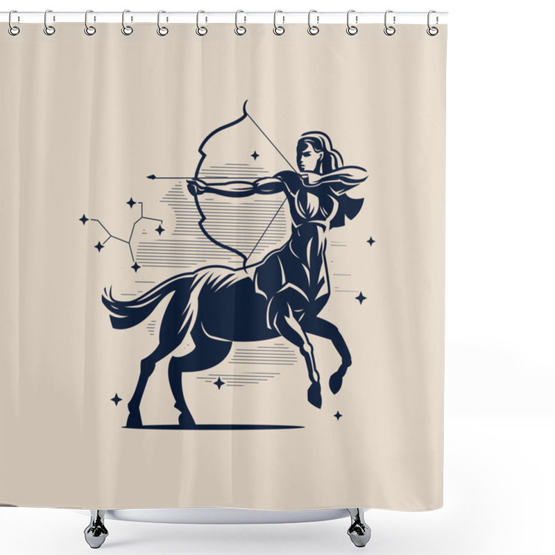 Personality  Sign Of The Zodiac Sagittarius Shower Curtains