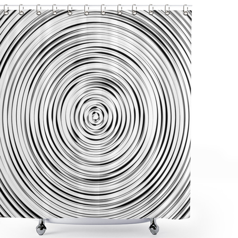 Personality  Circular Ripple Pattern, Concentric Circles  Shower Curtains