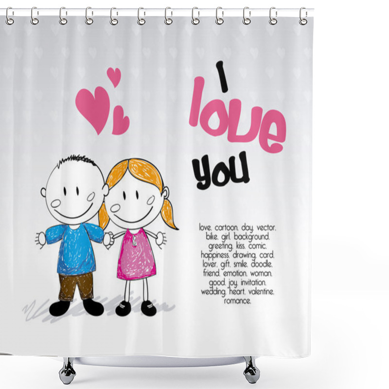 Personality  Love Design Shower Curtains