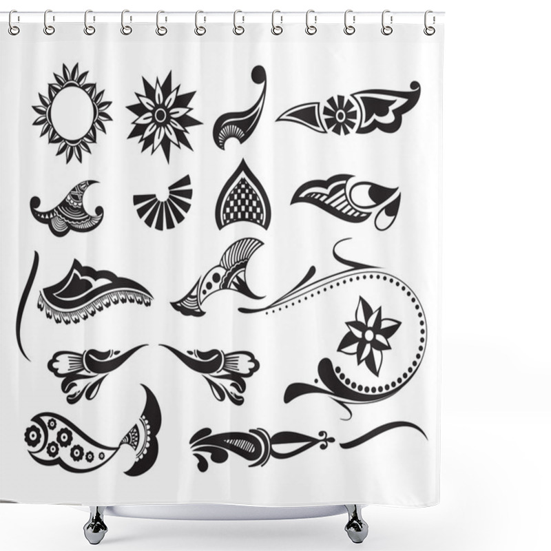 Personality  Tattoo Element Shower Curtains