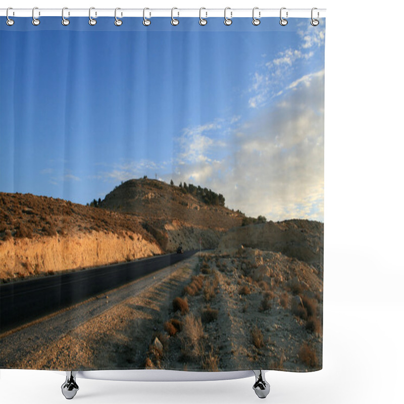 Personality  Road To The Mountain Nebo Shower Curtains