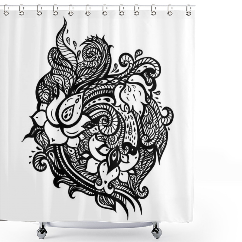 Personality  Paisley Background. Hand Drawn Ornament. Shower Curtains