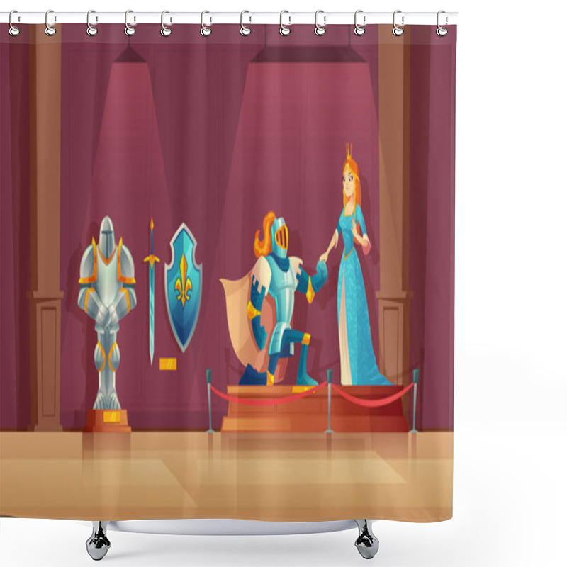 Personality  Vector Museum Concept, Medieval Exhibition, Historical Excursion Shower Curtains