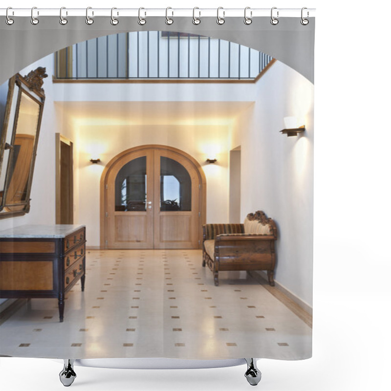 Personality  Corridor With Antique Sofa Shower Curtains