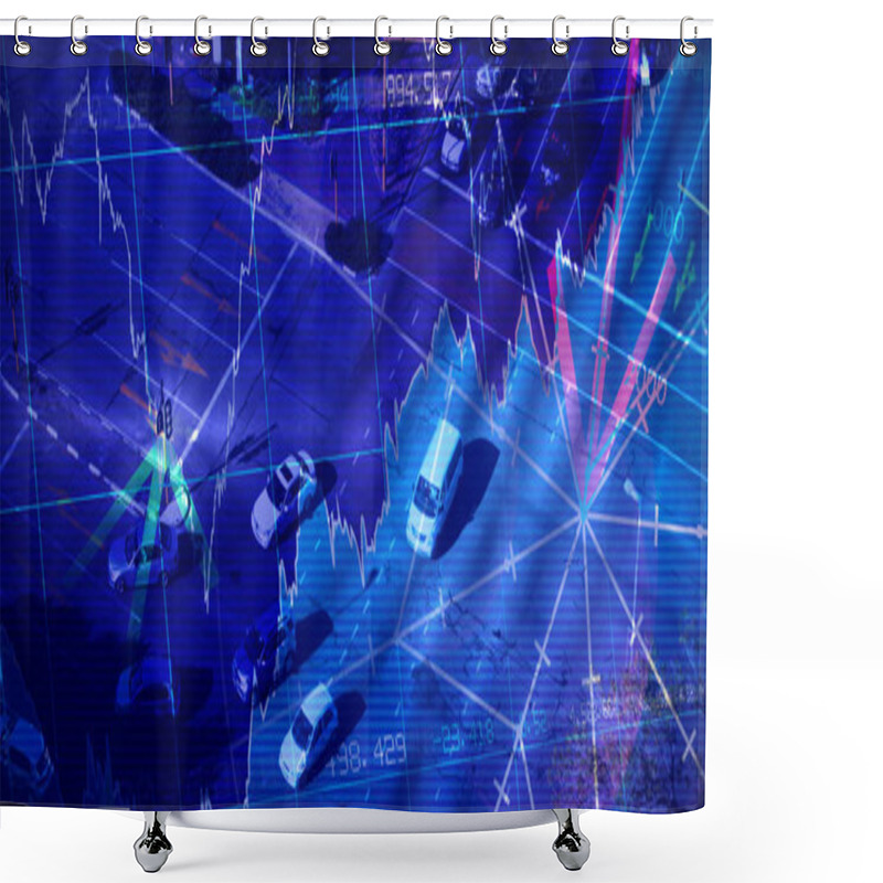 Personality  Cars Moving On Road Shower Curtains