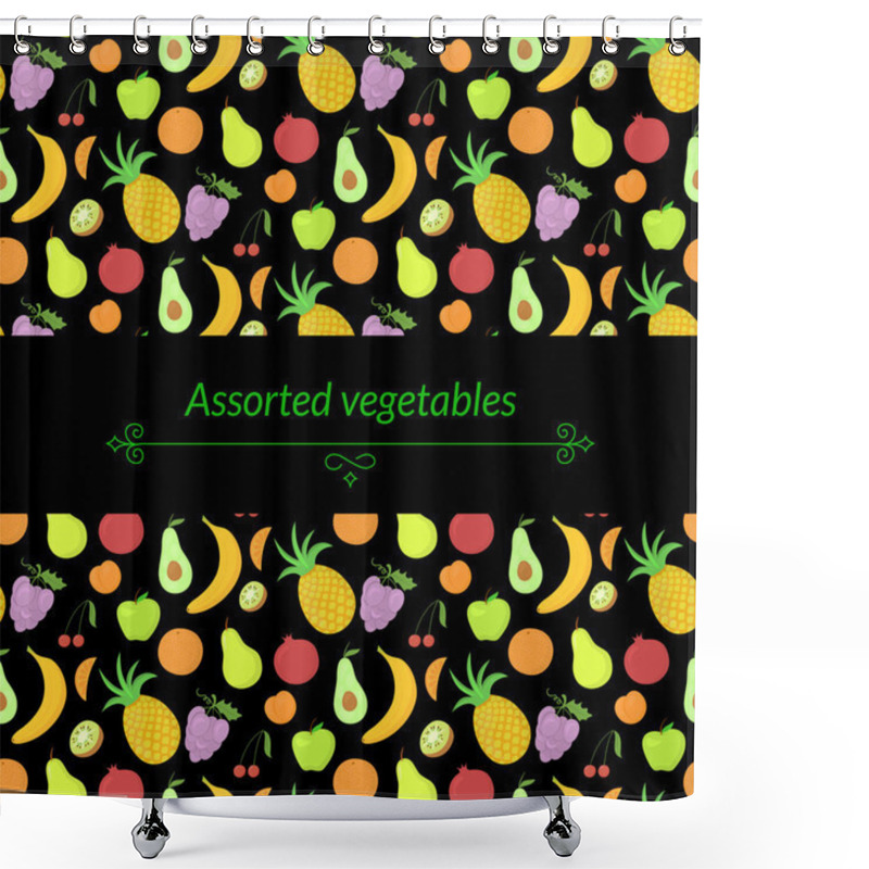 Personality  Fruit Background With Place For Text Shower Curtains