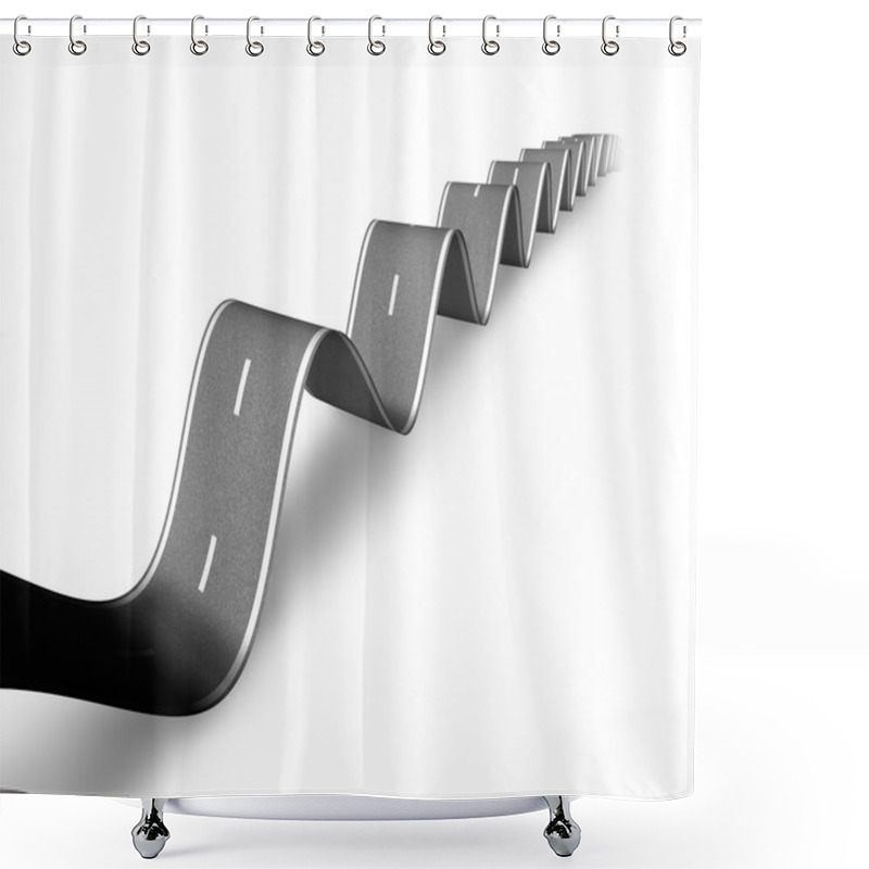 Personality  Bumpy Road Shower Curtains