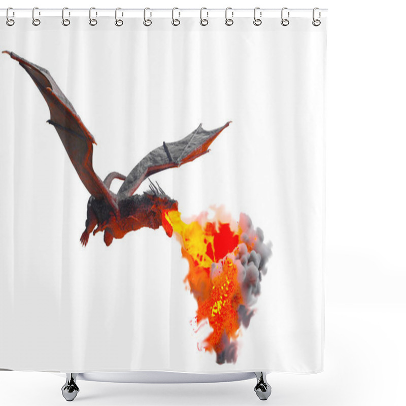 Personality  The Dragon Fly 3D Render Shower Curtains