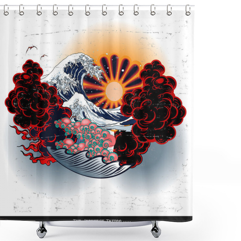 Personality  Japanese Tattoo Design Shower Curtains