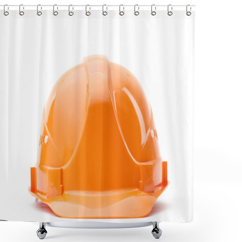 Personality  Orange Fronted Hard Hat Shower Curtains