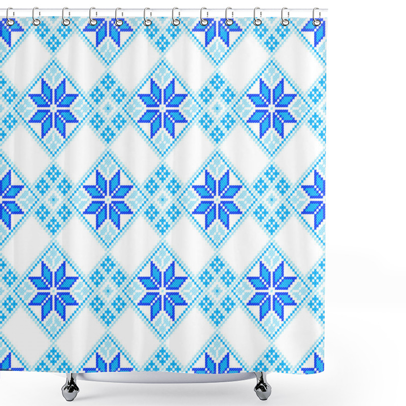 Personality  Seamless Winter Pattern Shower Curtains