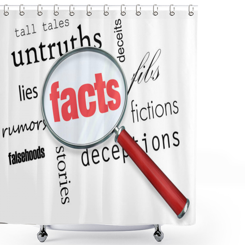 Personality  Searching For Facts Vs. Fiction - Magnifying Glass Shower Curtains