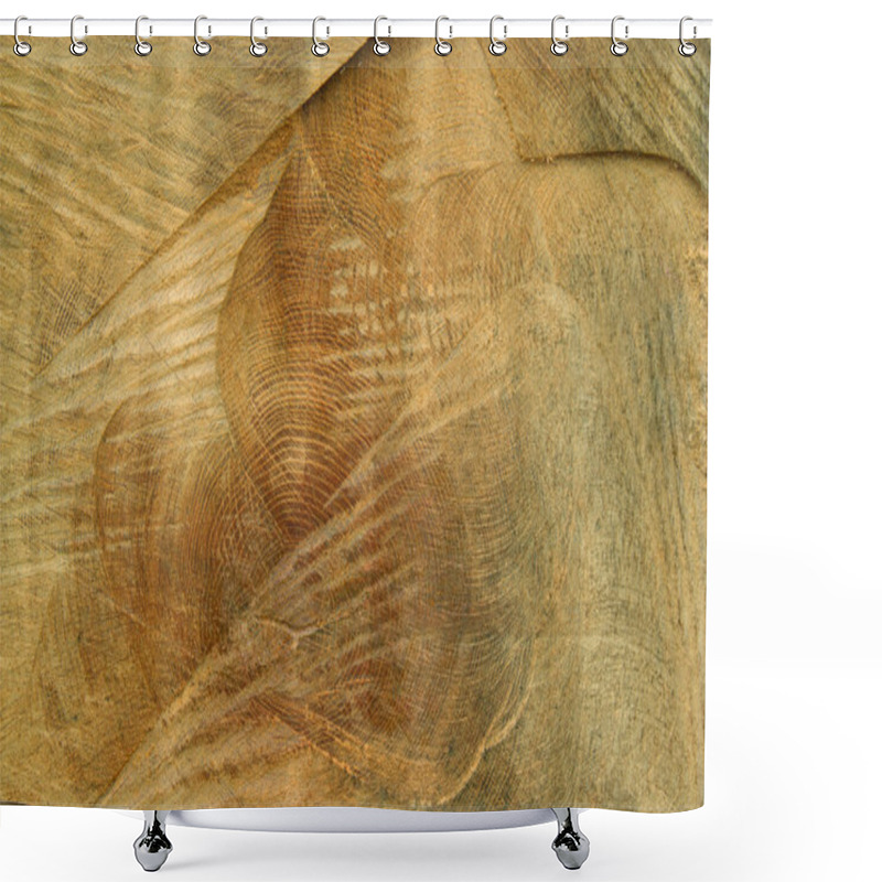 Personality  Close Up Of The Freshly Cut Tree Trunk Shower Curtains