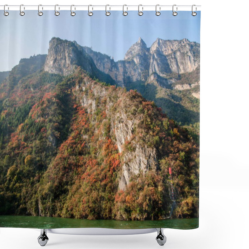 Personality  Yangtze River Three Gorges Wu Gorge Shower Curtains