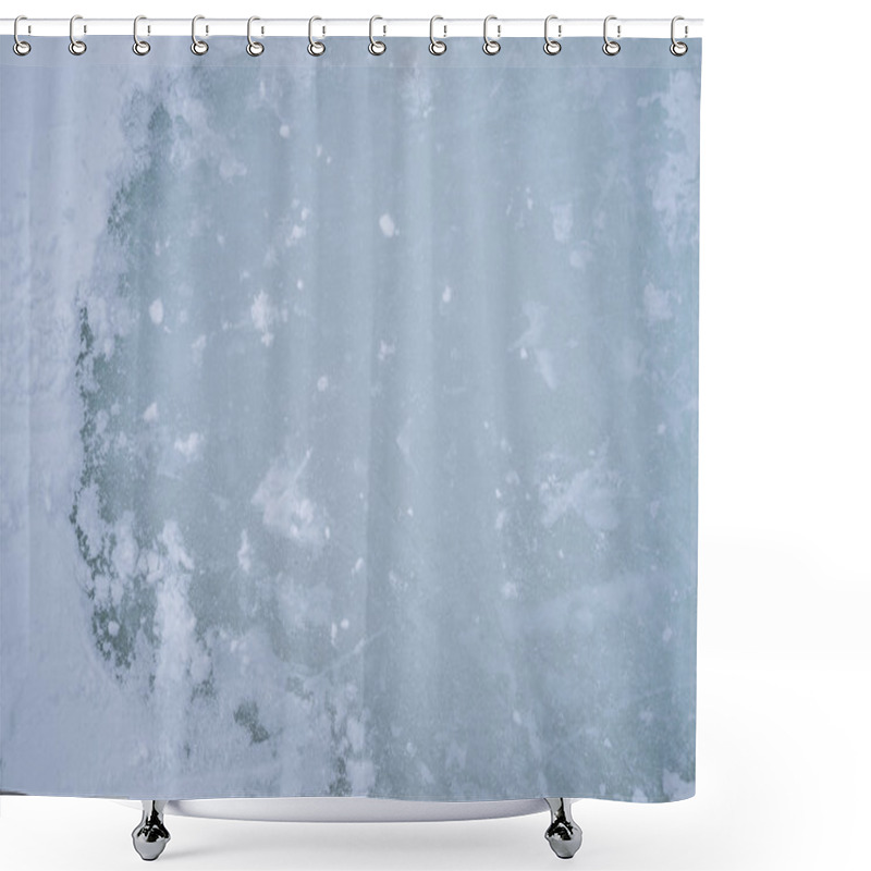 Personality  Ice Texture On Outdoor Rink Shower Curtains