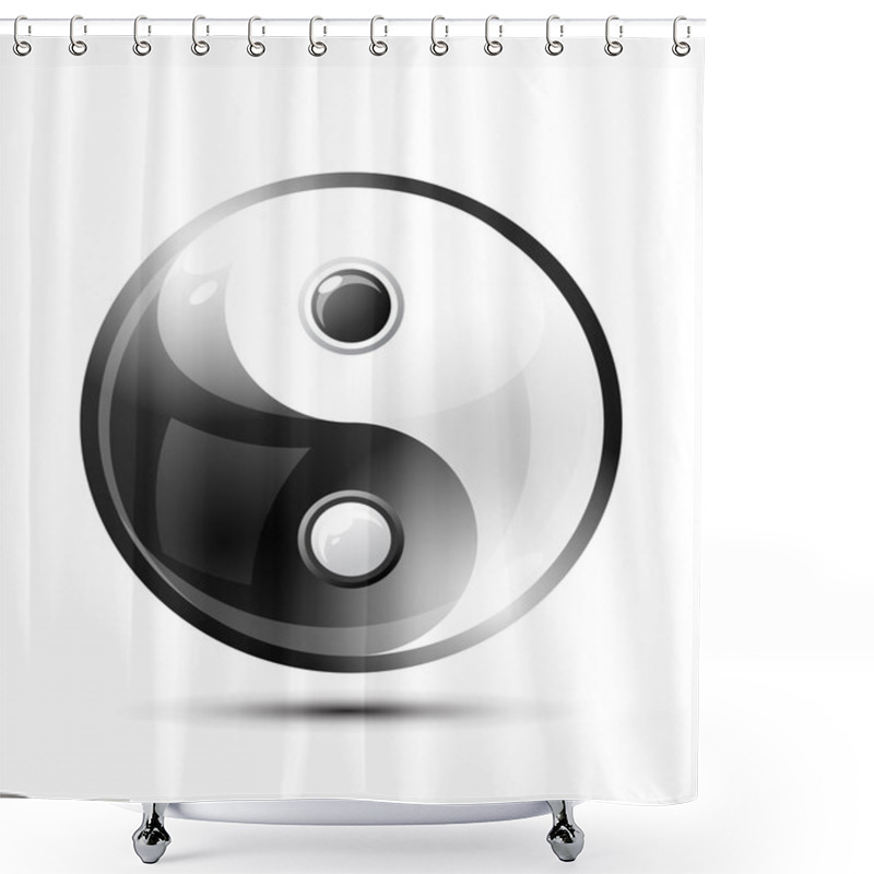 Personality  Ying Yang Symbol Of Harmony And Balance Shower Curtains