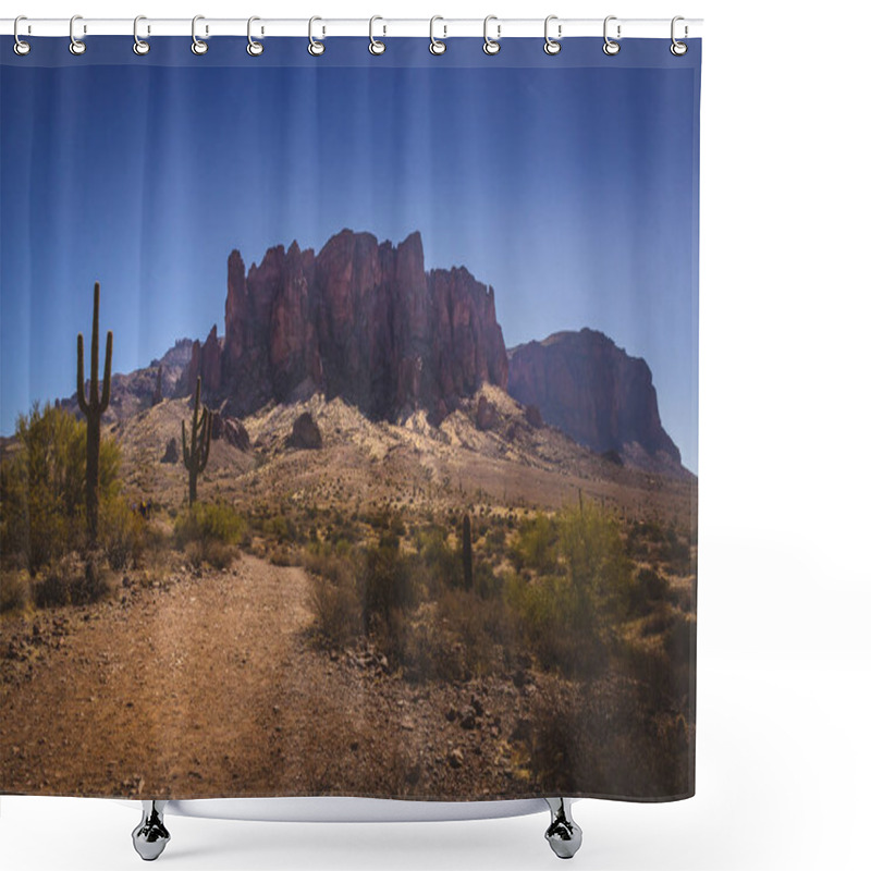 Personality  Trail To Superstition Mountains Shower Curtains