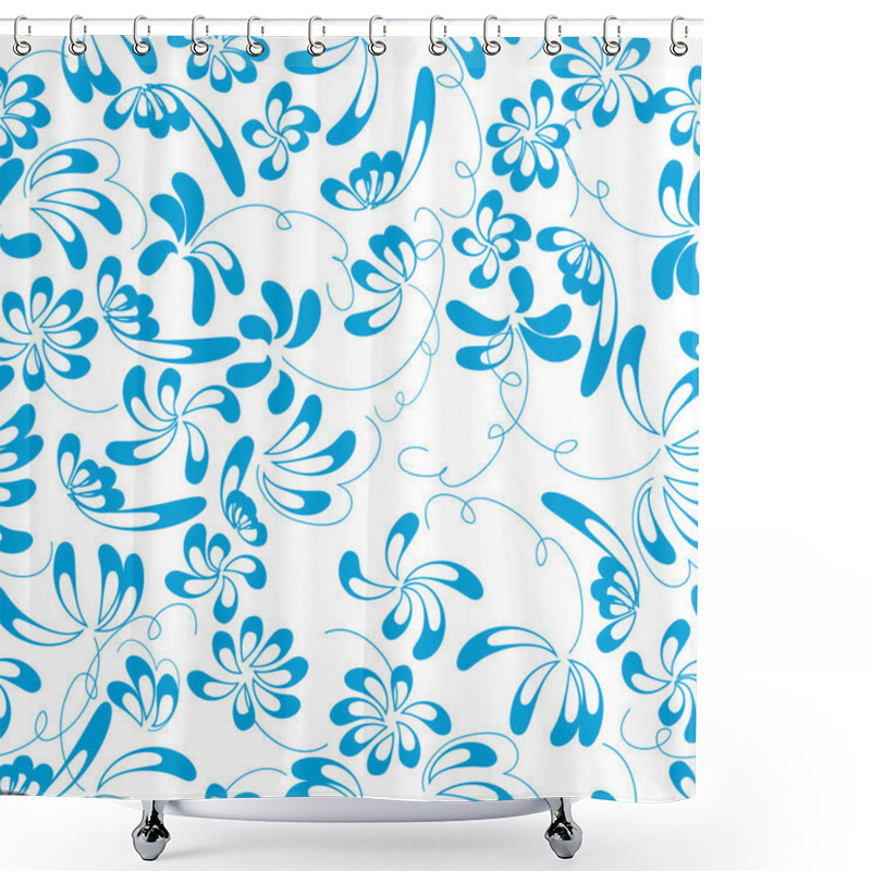 Personality  Floral Vector Seamless Pattern Shower Curtains