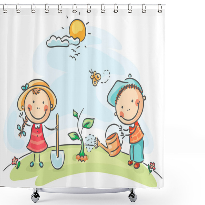 Personality  Kids Spring Activities Shower Curtains