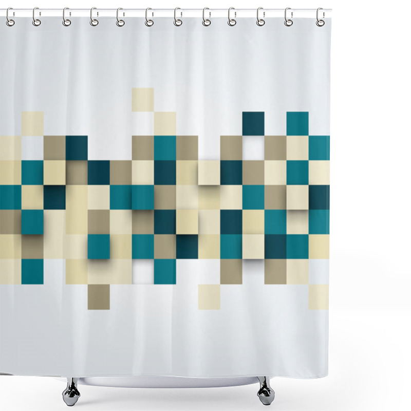 Personality  Vector Background. Illustration Of Abstract Squares. Shower Curtains