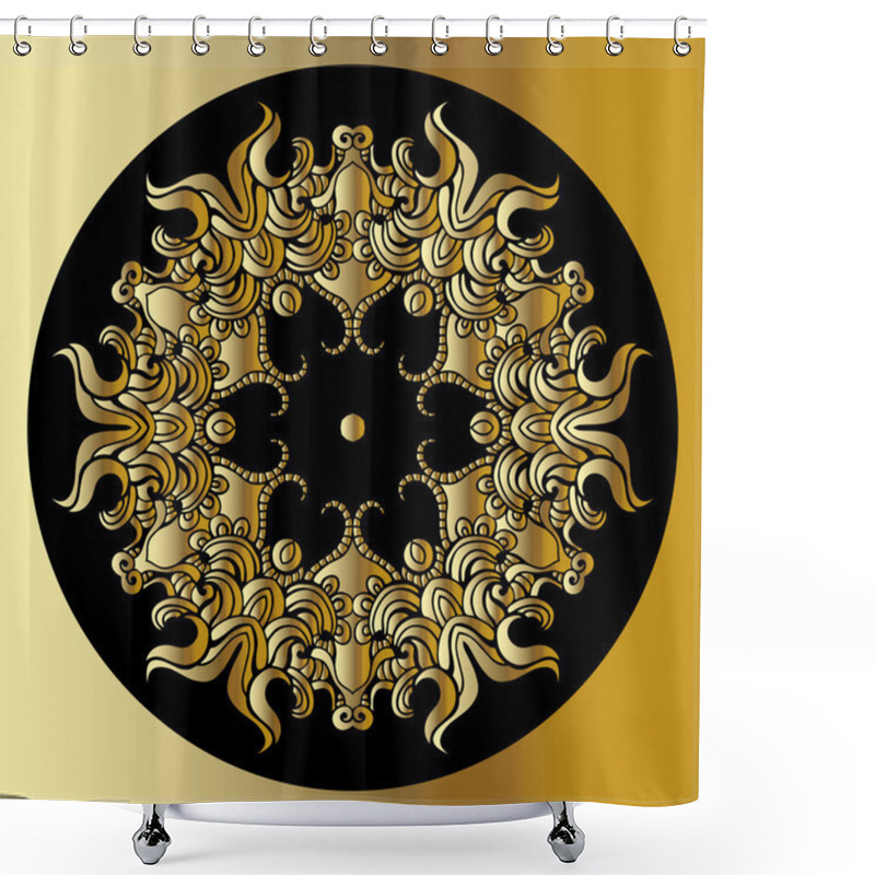 Personality  Gold Mandala Shower Curtains