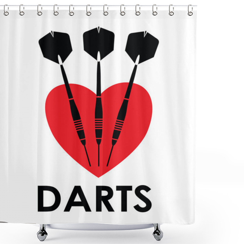 Personality  Love Darts Heart Shower Curtains