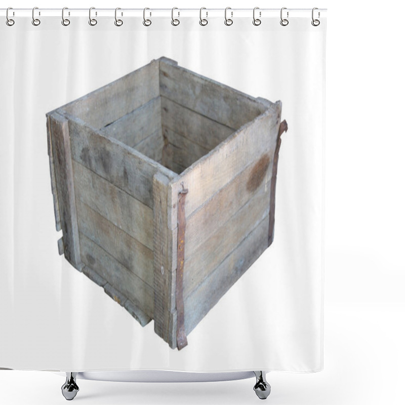 Personality  Old Wooden Box Shower Curtains