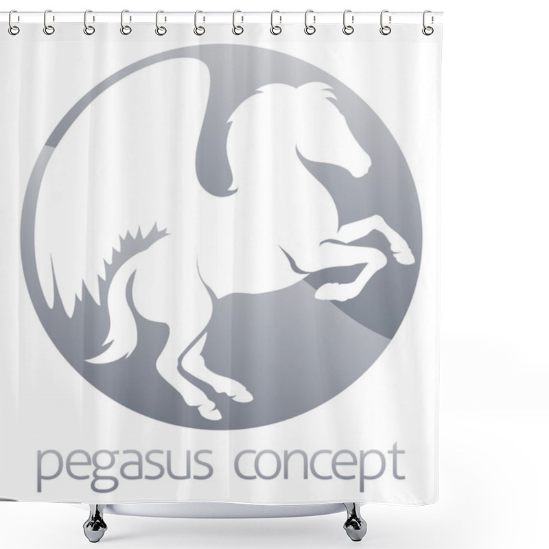 Personality  Pegasus Circle Concept Shower Curtains