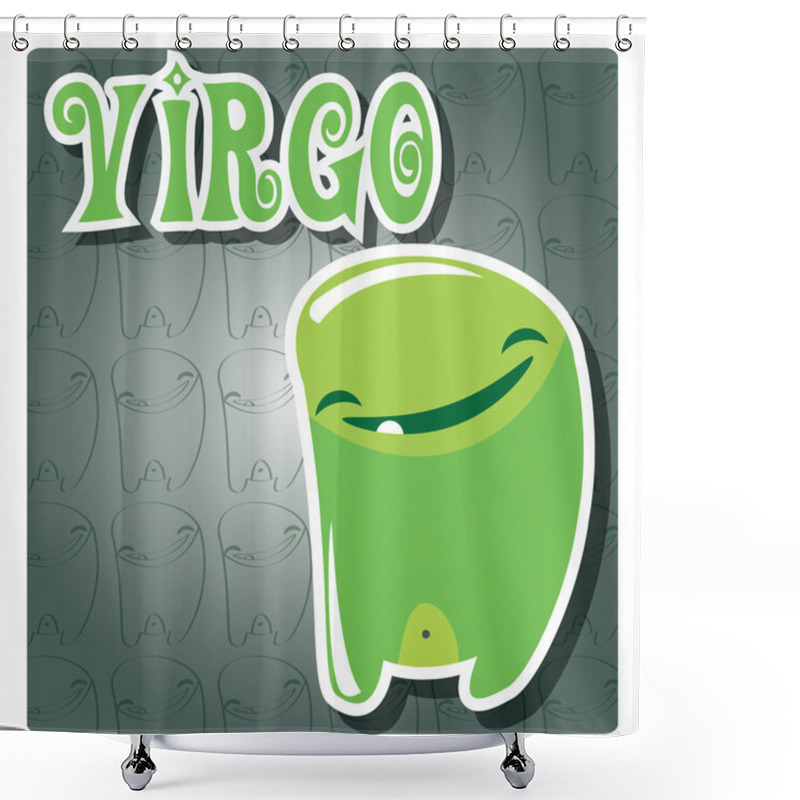 Personality  Zodiac Sign Virgo Shower Curtains