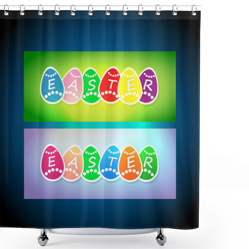 Personality  Vector Easter Cards. Vector Illustration  Shower Curtains