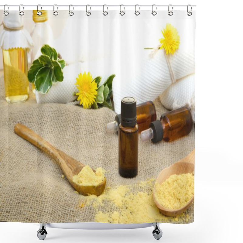 Personality  Mustard Oil Shower Curtains