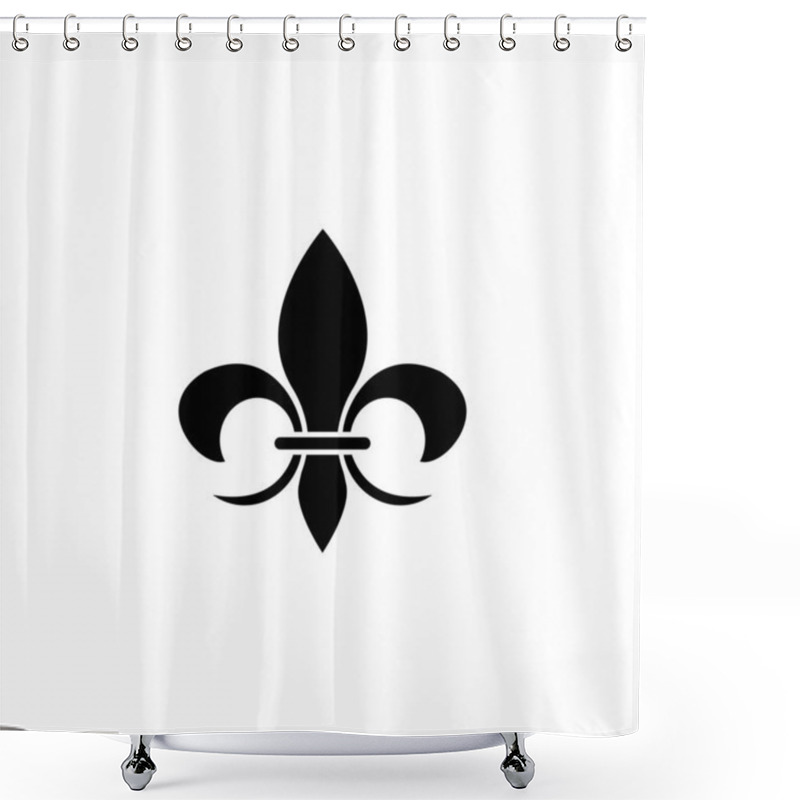 Personality  Illustration Vector Graphic Of Fleur De Lis Icon. Fit For Heraldic, Decoration, Antique, Ornamental Etc. Shower Curtains