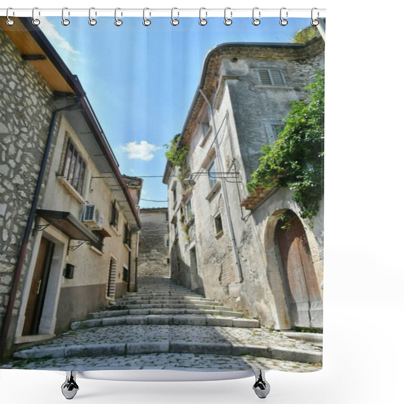 Personality  A Narrow Street In Cusano Mutri, A Medieval Village In The Province Of Benevento In Campania. Shower Curtains