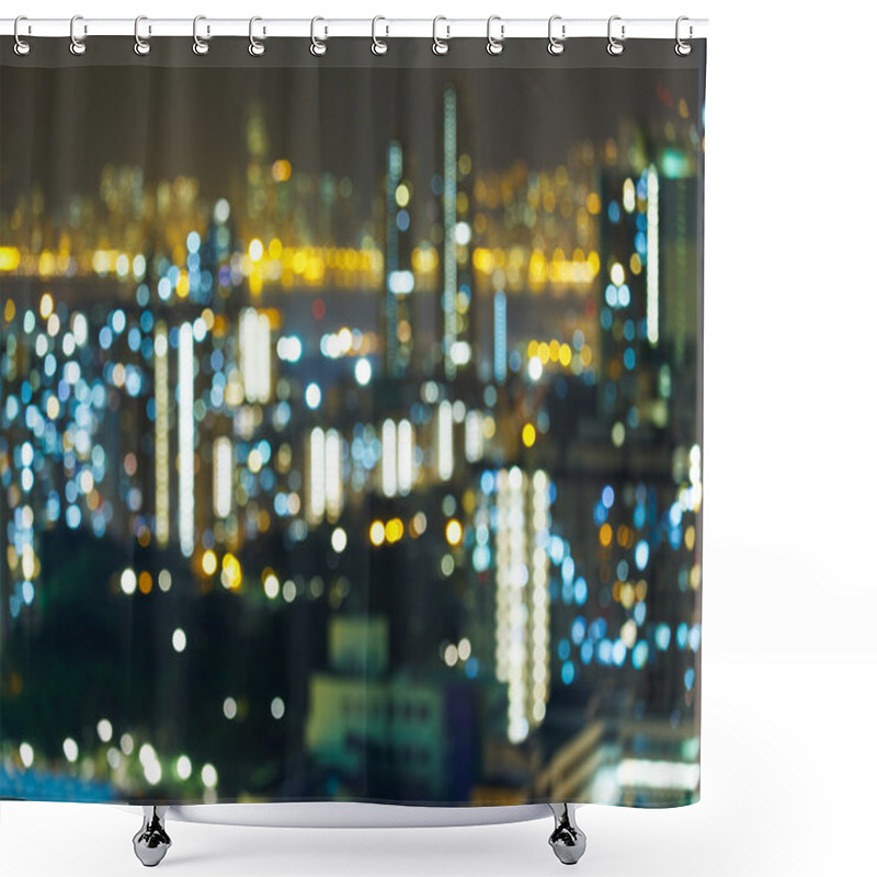 Personality  Blurred City View At Night Shower Curtains