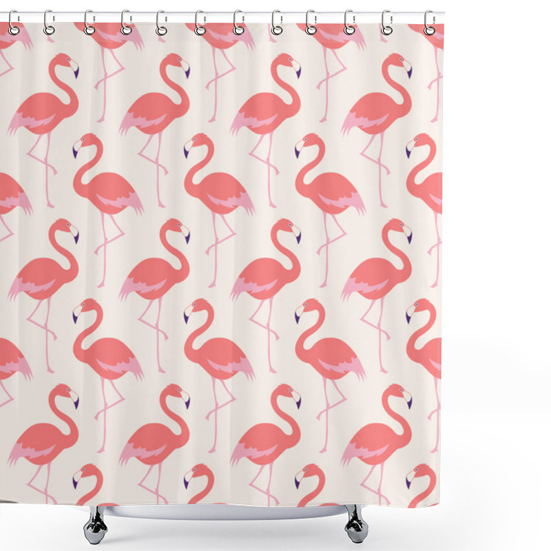 Personality  Flamingo Birds Pattern Shower Curtains