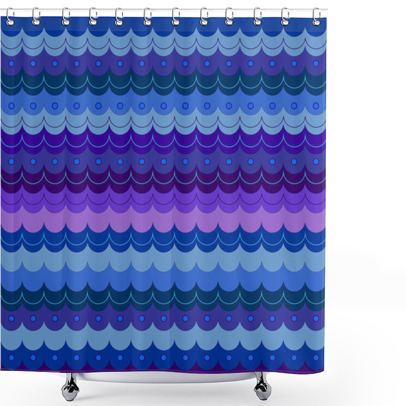 Personality  Wave. Pattern Shower Curtains