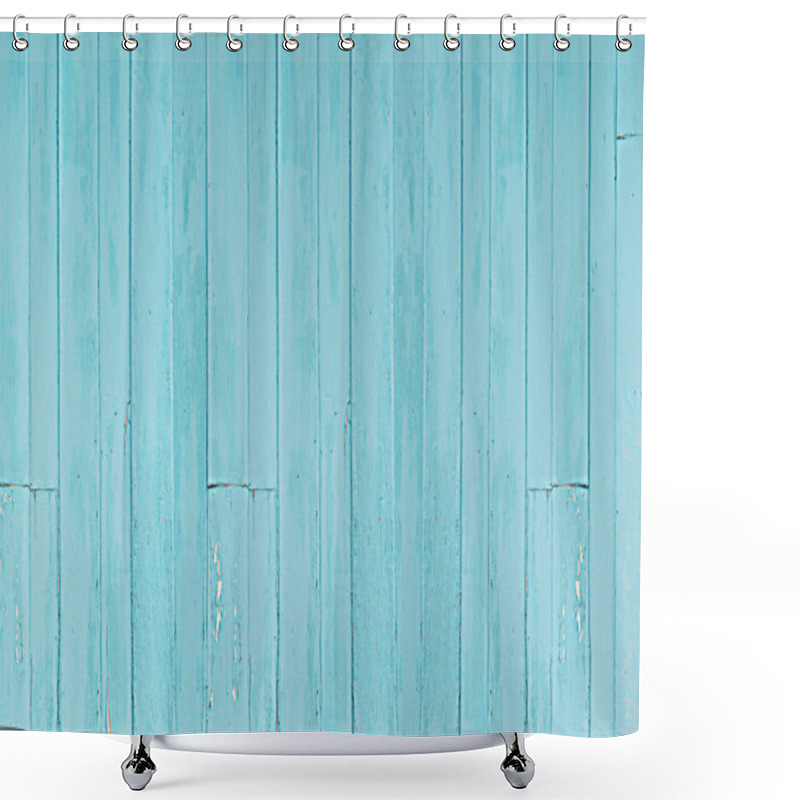 Personality  Old Blue Wood Background Shower Curtains