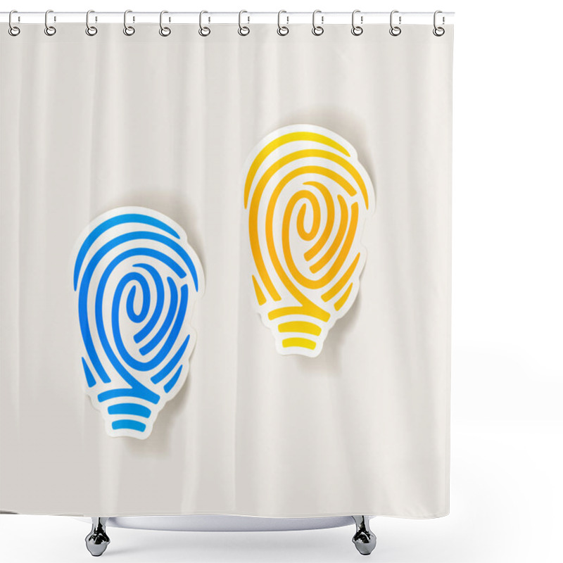 Personality  Realistic Design Fingerprint Shower Curtains