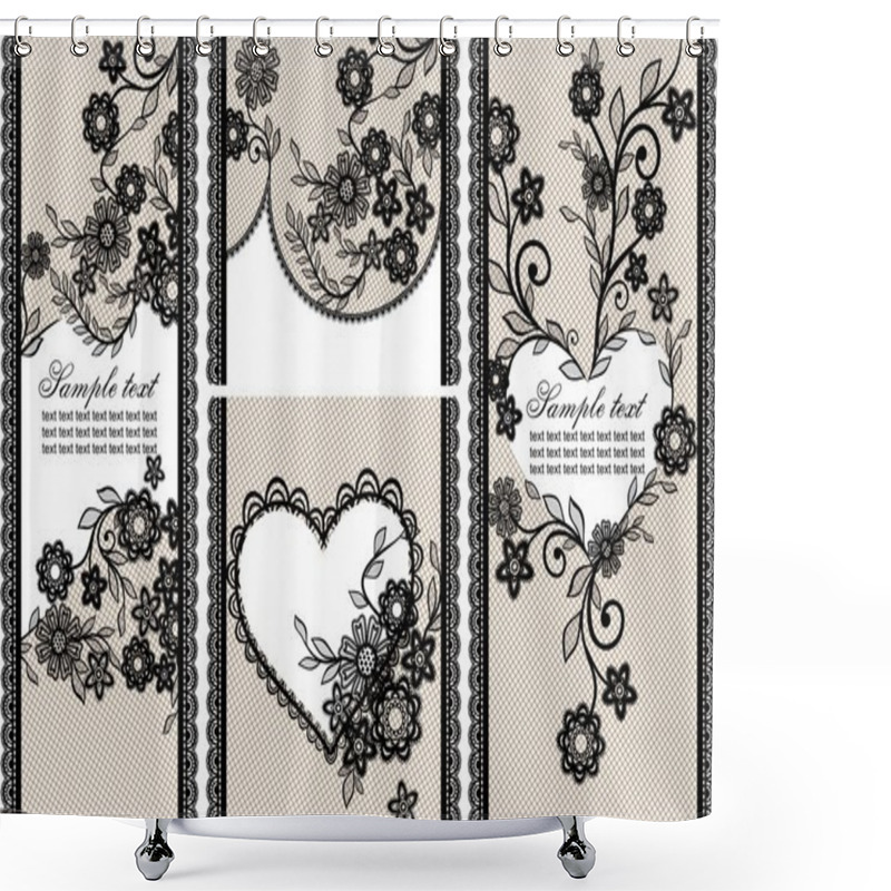 Personality  Stock Card, Lace Shower Curtains