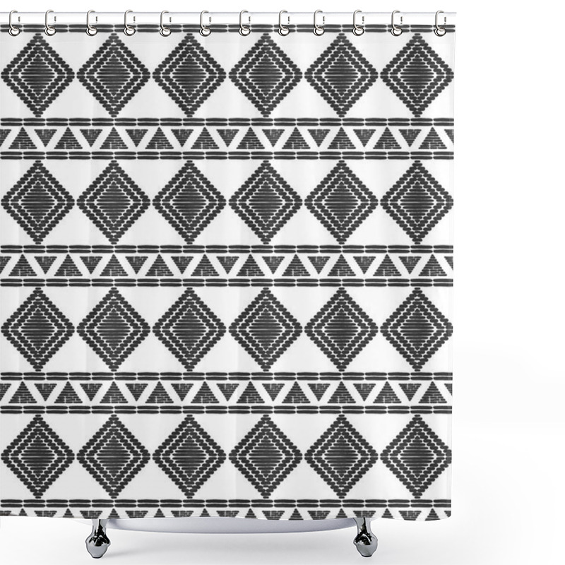 Personality  Tribal Pattern Vector Seamless Shower Curtains